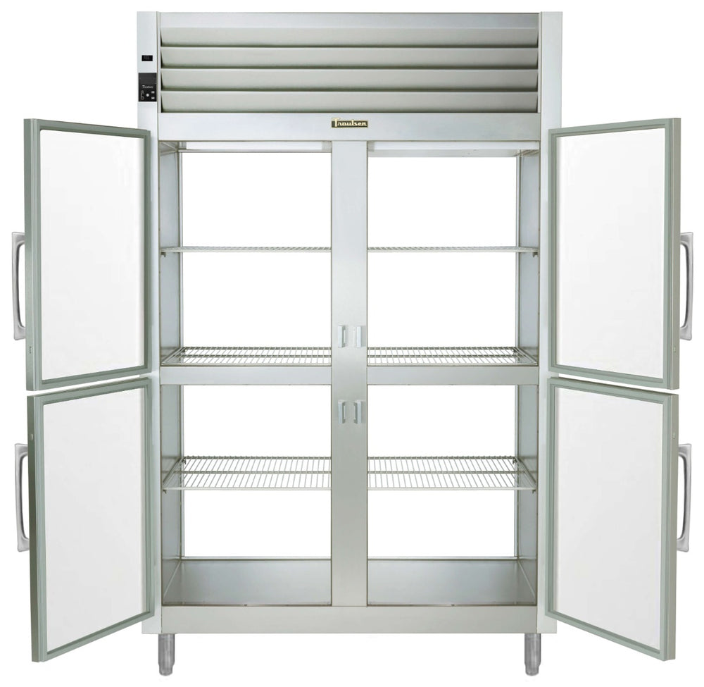 Traulsen AHF232WP-HHG Spec-Line 2-Section 4 Glass Half Door Reach-In Pass-Thru Heated Holding Cabinet 58" - 55.13 cu. ft.