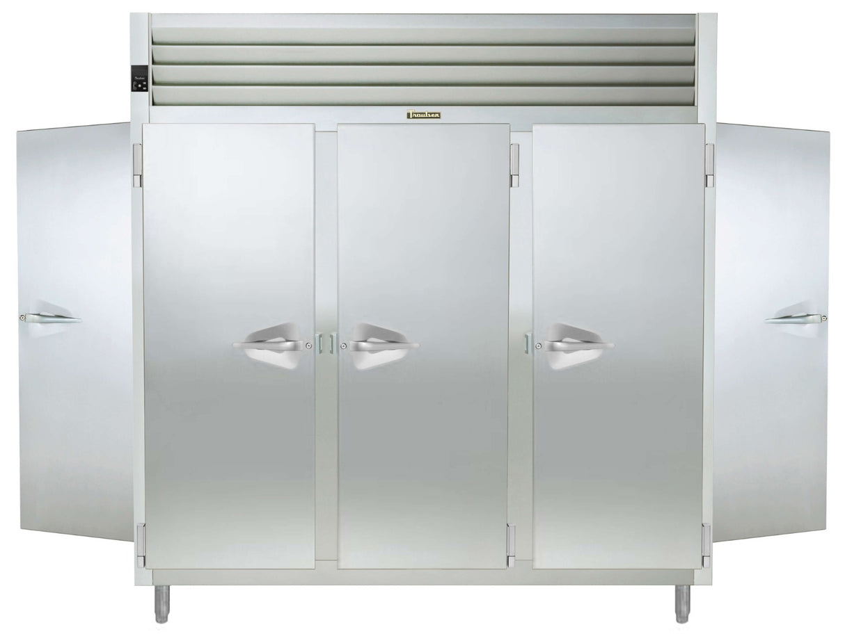 Traulsen AHF332WP-FHS Spec-Line 3-Section 3 Solid Door Reach-In Pass-Thru Heated Holding Cabinet 86" - 81.72 cu. ft.