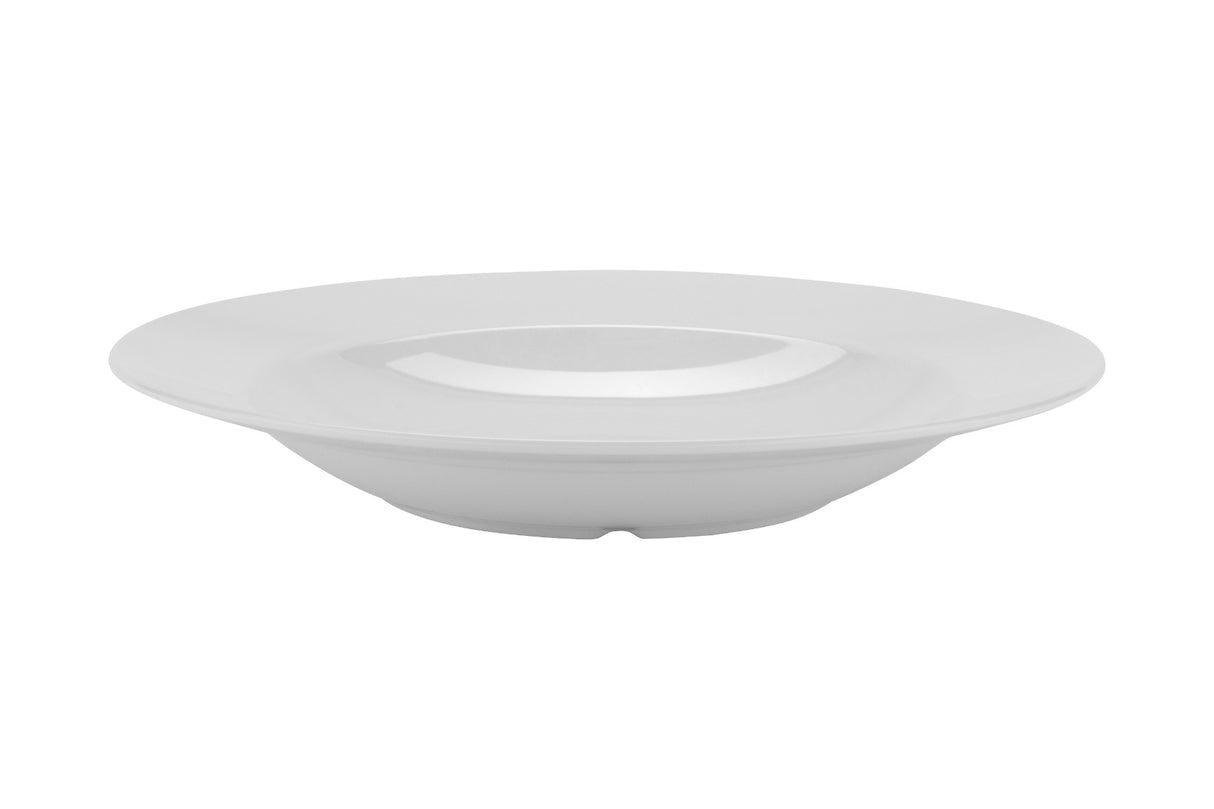 GET B-2412-DW Diamond White Melamine Wide Rim Pasta Bowl 24 oz. - White - 12/Case