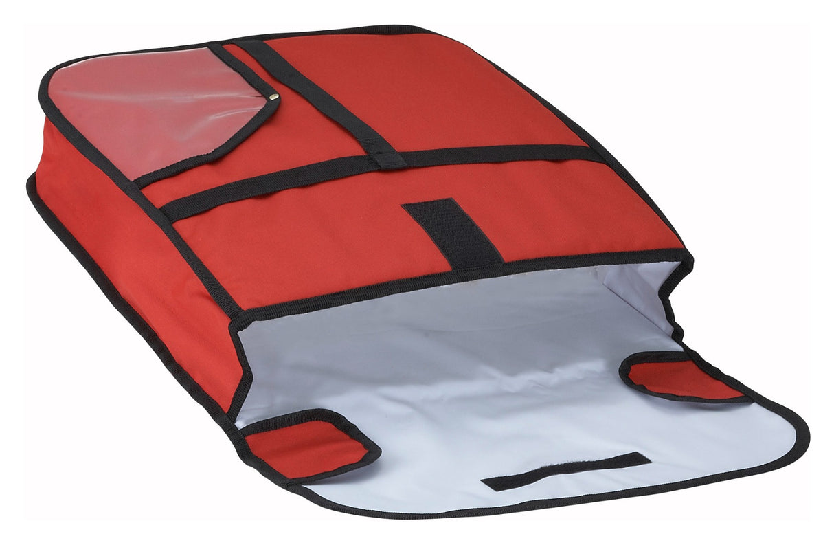 Winco BGPZ-18 Insulated Pizza Delivery Bag 18" x 18" x 5"H - Red