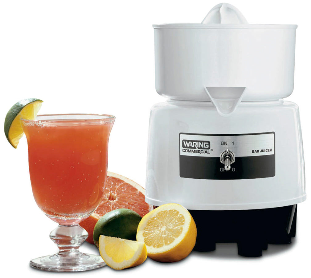 Waring BJ120C Light-Duty Compact Citrus Bar Juicer with Lift-Off Bowl & 1 liter Serving Container