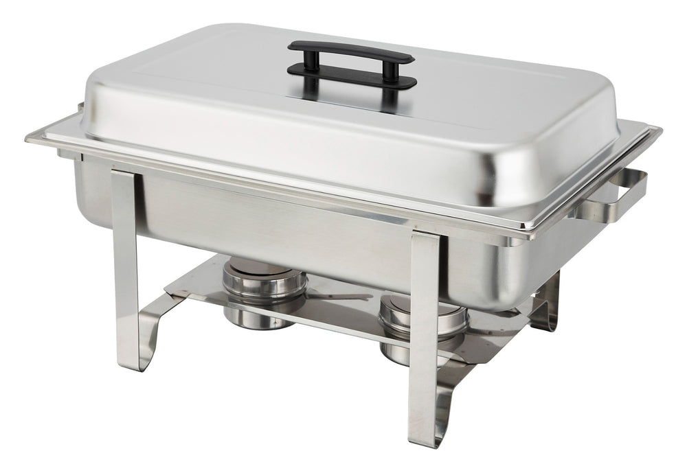 Winco C-3080B Newburg Stainless Steel Chafer with Stand 8 Qt. - Full Size