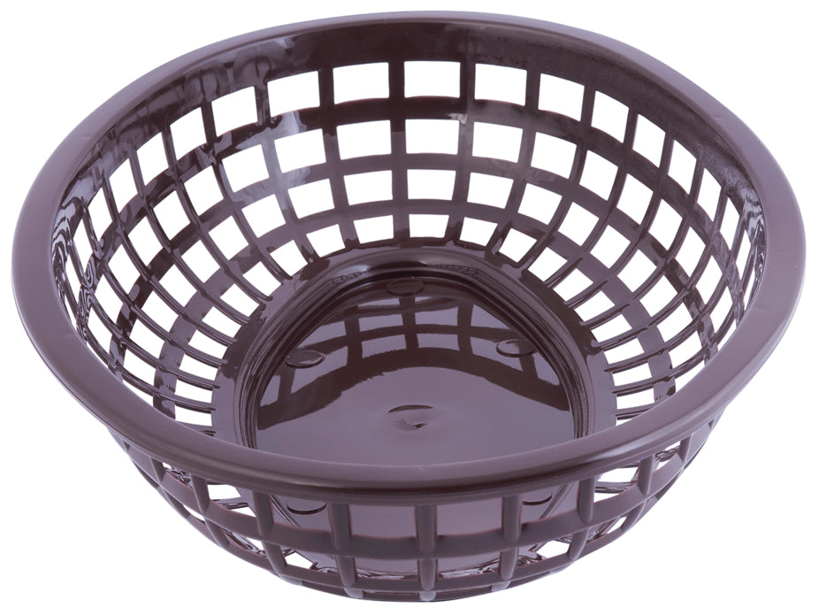 TableCraft C1074BR Classic Plastic Oval Basket 9-1/4" x 6" x 1-3/4" - Brown - 12/Case