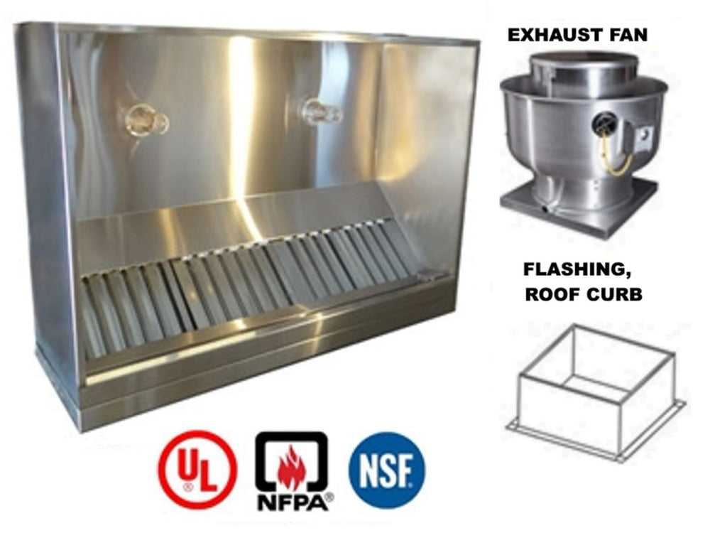 JRSVH10-FF KIT 10ft Jean's Canopy Vent Hood with Exhaust Fan and Flashing