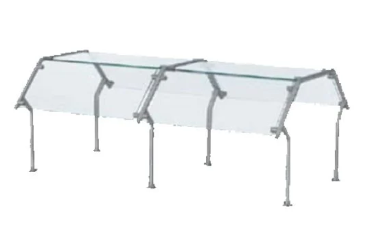 Vollrath CB98638 Contemporary Breath Guard Double-sided Buffet 3/8" Thick Tempered Glass With Polished Ends