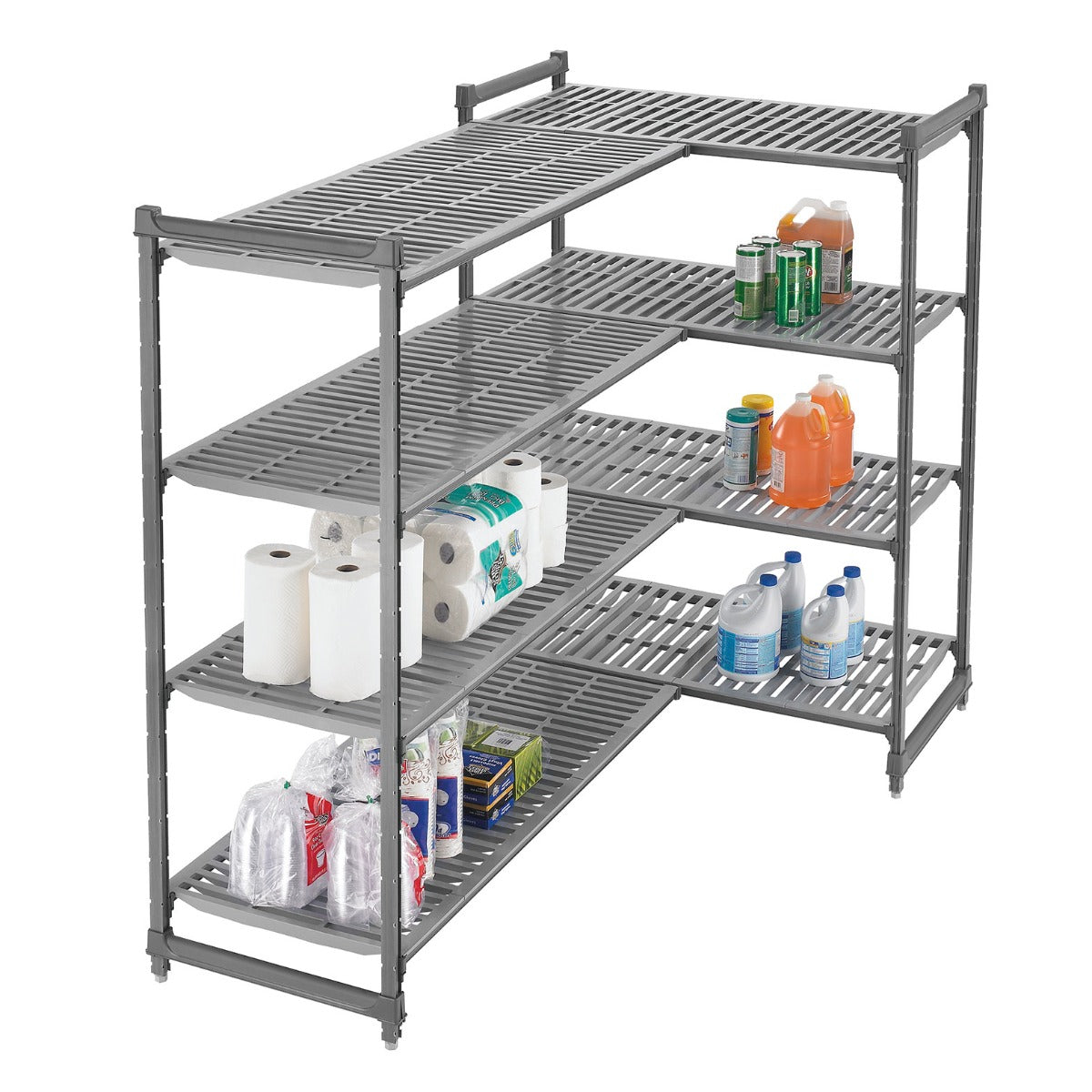 Cambro CBCC1580 Camshelving Basics Plus Corner Connector Set - Brushed Graphite