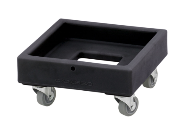 Cambro CD1313110 Camdolly Milk Crate Dolly for 13" x 13" Crates - Black - 250 lb. Capacity