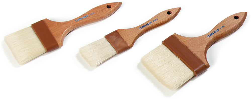 Carlisle 4038000 Sparta Chef Series Round Pastry / Basting Brush with 1"Dia. Boar Bristles & 8-1/4" Wood Handle
