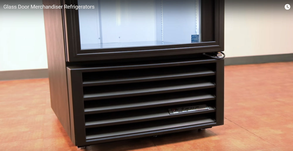 True GDM-26-HC~TSL01 Black 1 Glass Swing Door Refrigerated Merchandiser 30" - 26 Cu. Ft. - 115v