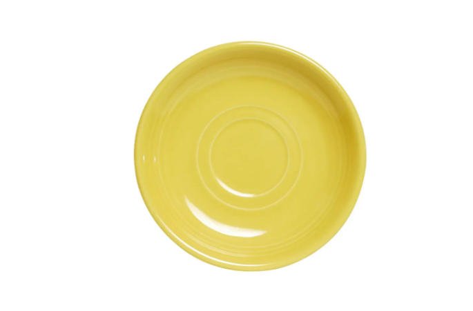 Tuxton CSE-060 6" Round Concentrix®© Saucer - Ceramic, Saffron - 2ea/Case