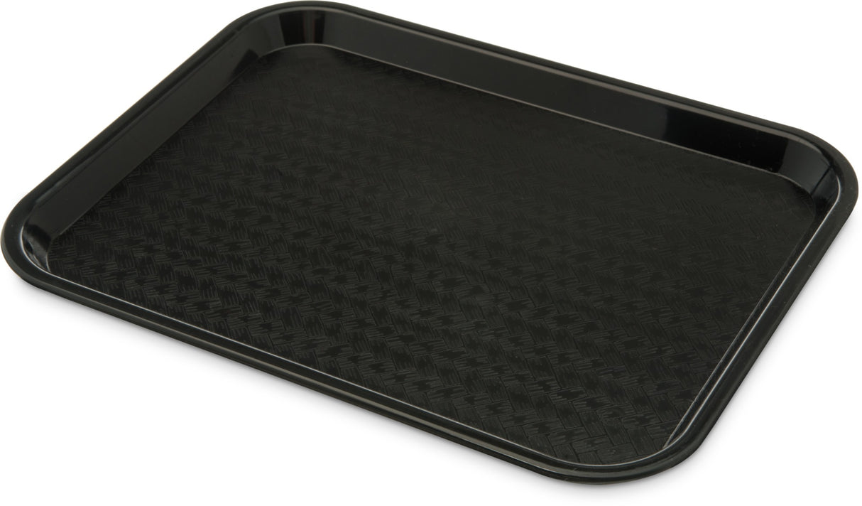 Carlisle CT101403 Cafe Polypropylene Fast Food Cafeteria Tray 11" x 14" - Black - 24/Case