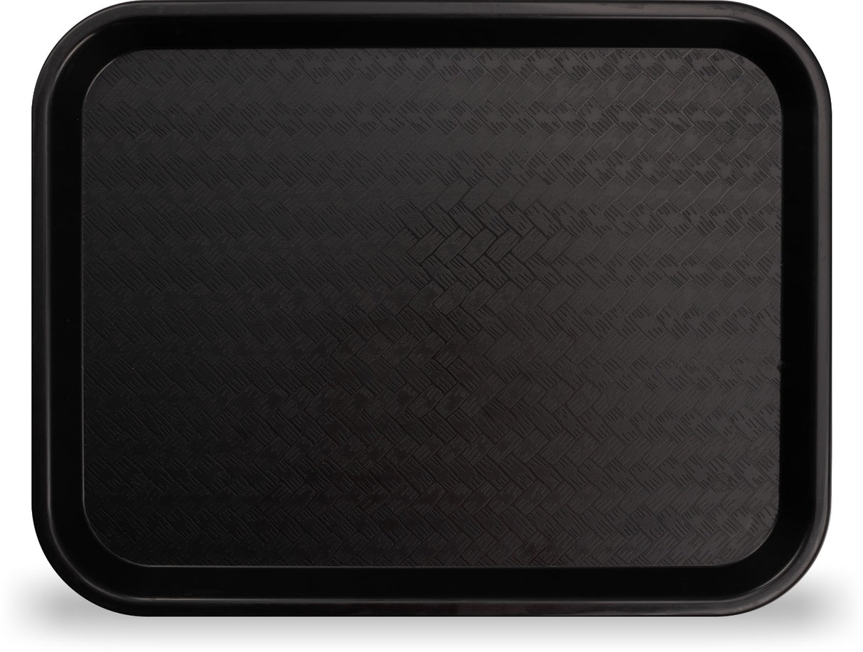 Carlisle CT101403 Cafe Polypropylene Fast Food Cafeteria Tray 11" x 14" - Black - 24/Case