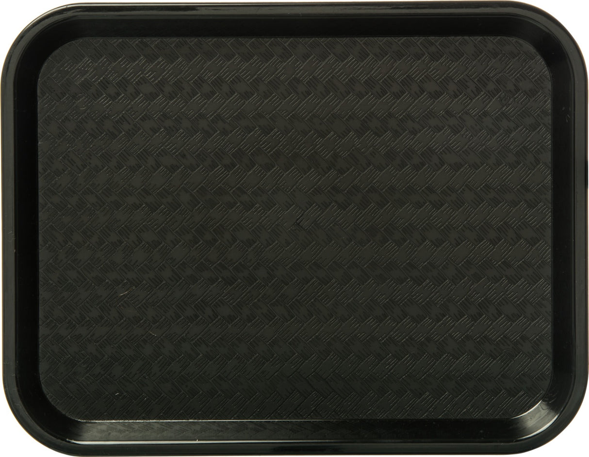 Carlisle CT101403 Cafe Polypropylene Fast Food Cafeteria Tray 11" x 14" - Black - 24/Case