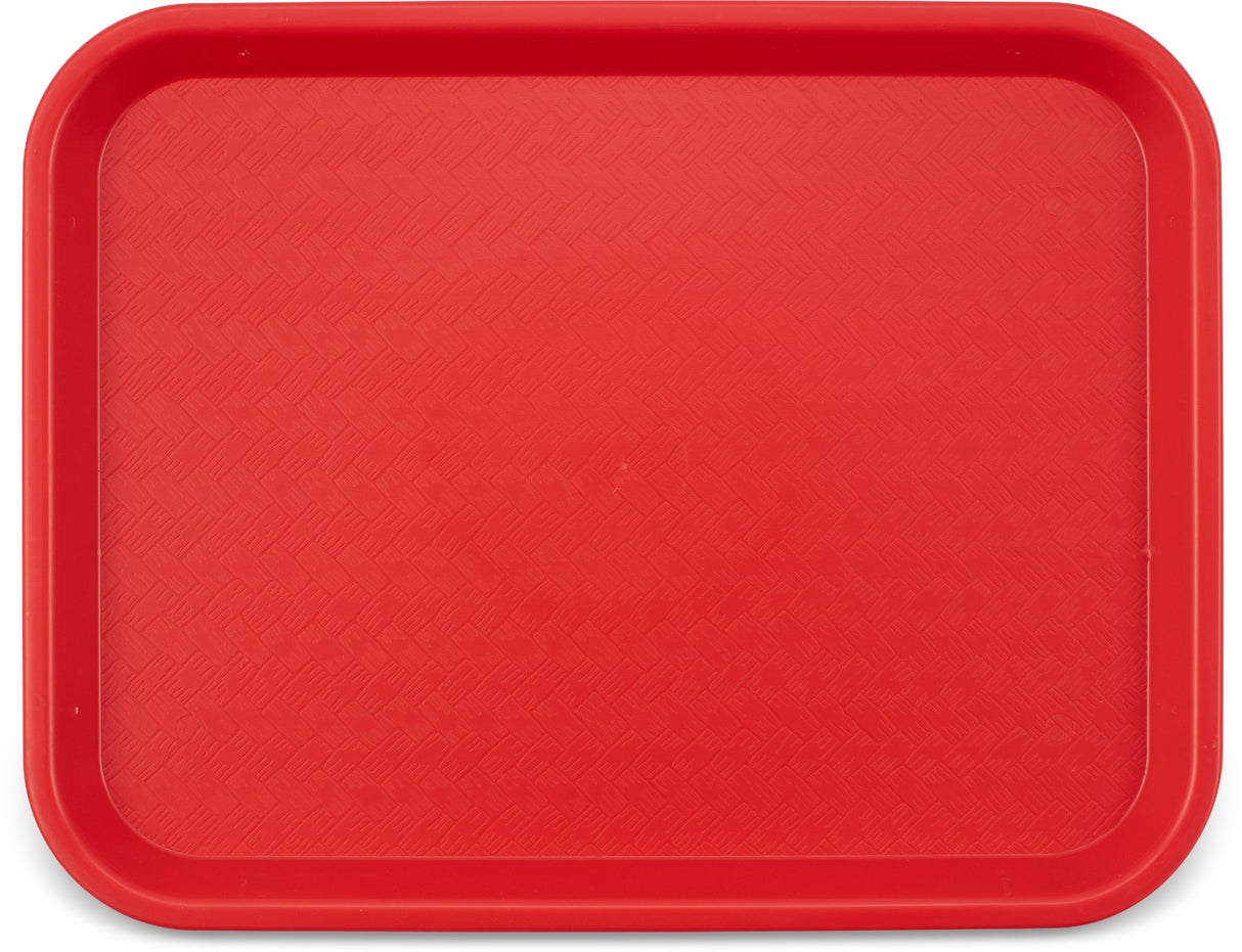 Carlisle CT101405 Cafeteria Tray 11X14 Red Polypropylene, 24ea/cs