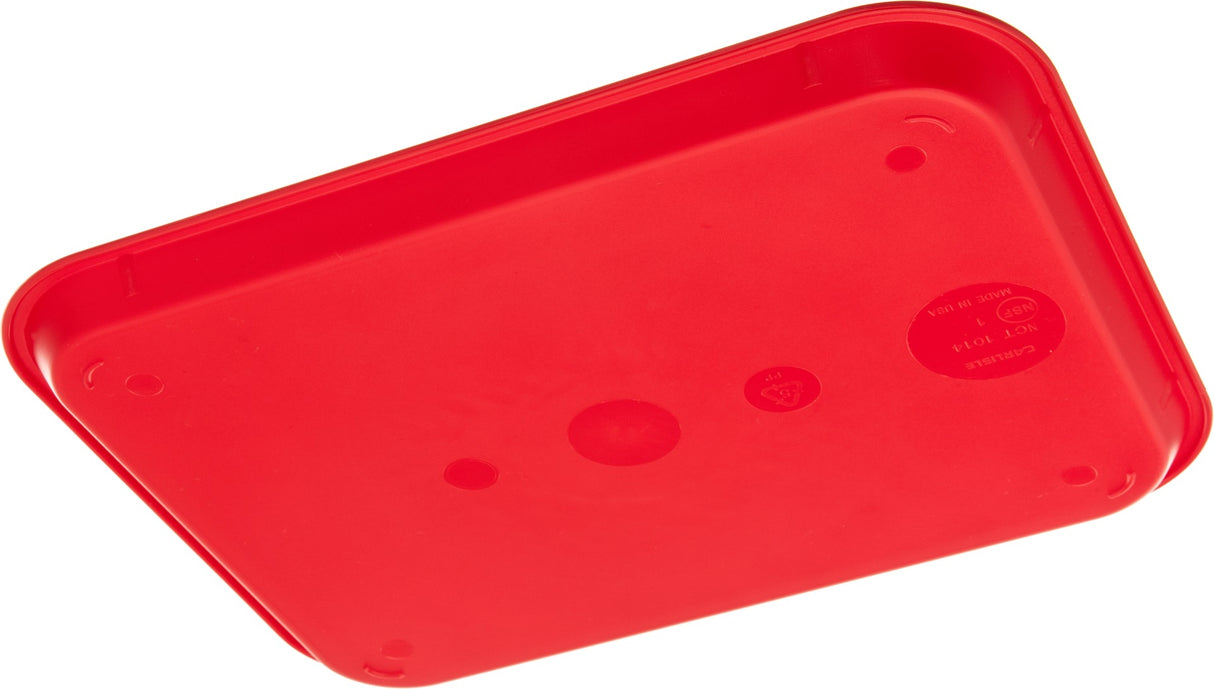 Carlisle CT101405 Cafeteria Tray 11X14 Red Polypropylene, 24ea/cs
