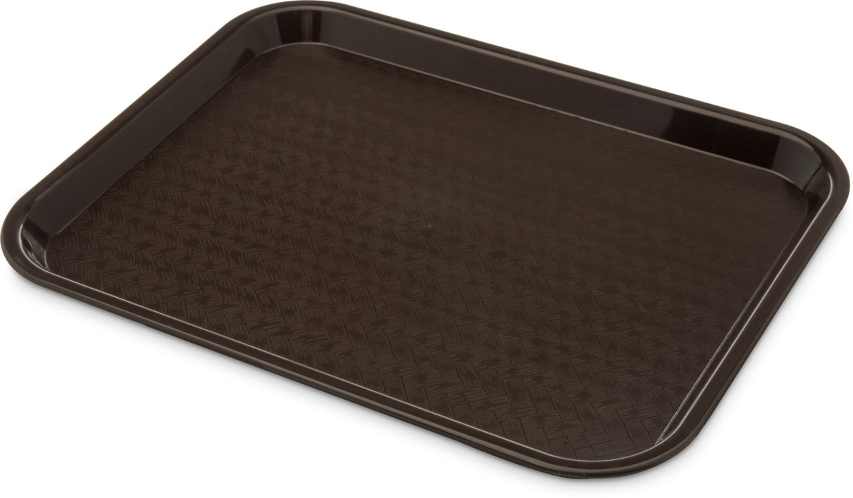 Carlisle CT101469 Cafe Polypropylene Fast Food Cafeteria Tray 10" x 14" - Chocolate - 24/Case