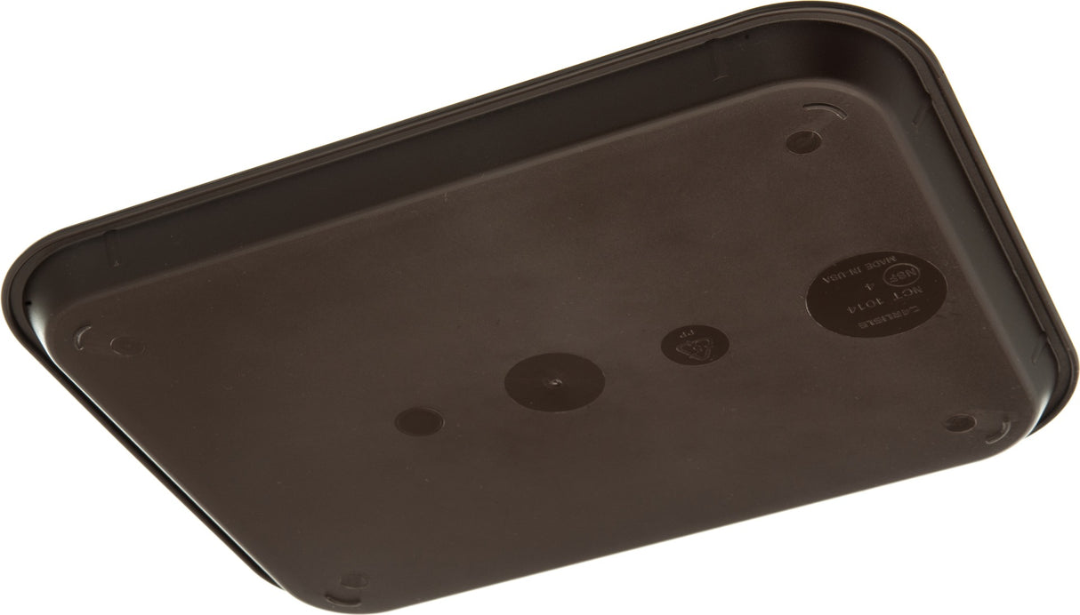 Carlisle CT101469 Cafe Polypropylene Fast Food Cafeteria Tray 10" x 14" - Chocolate - 24/Case