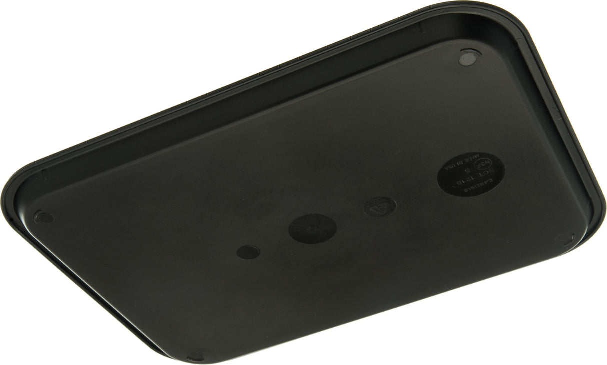 Carlisle CT121603 Cafe Polypropylene Fast Food Cafeteria Tray 12" x 16" - Black - 24/Case
