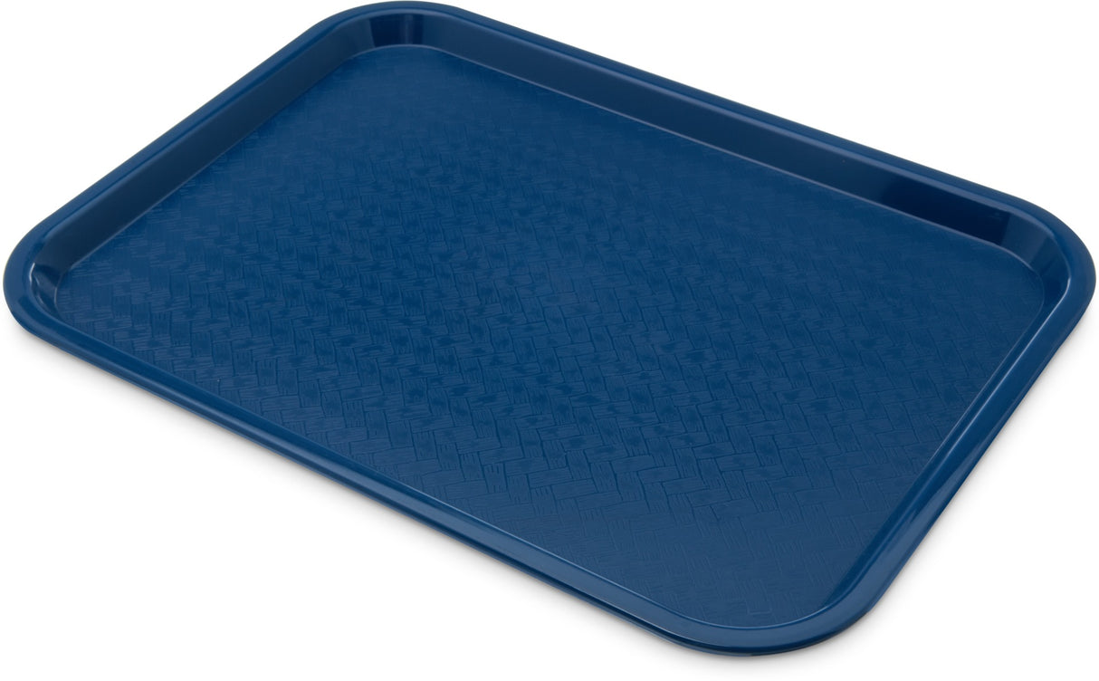 Carlisle CT121614 Cafe Polypropylene Fast Food Cafeteria Tray 12" x 16" - Blue