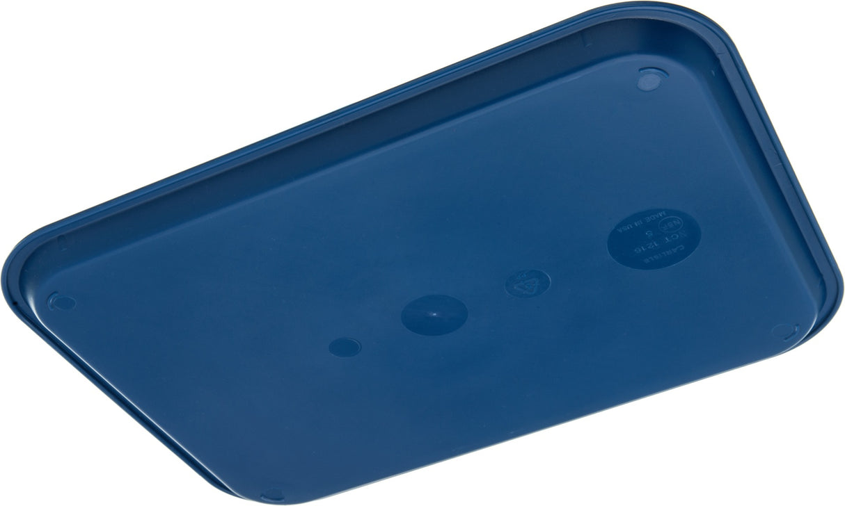 Carlisle CT121614 Cafe Polypropylene Fast Food Cafeteria Tray 12" x 16" - Blue