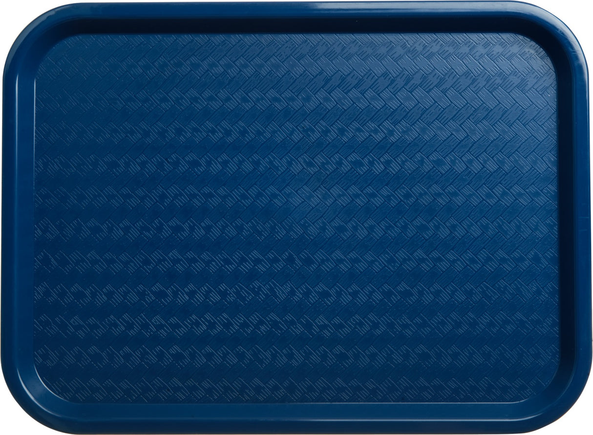 Carlisle CT121614 Cafe Polypropylene Fast Food Cafeteria Tray 12" x 16" - Blue