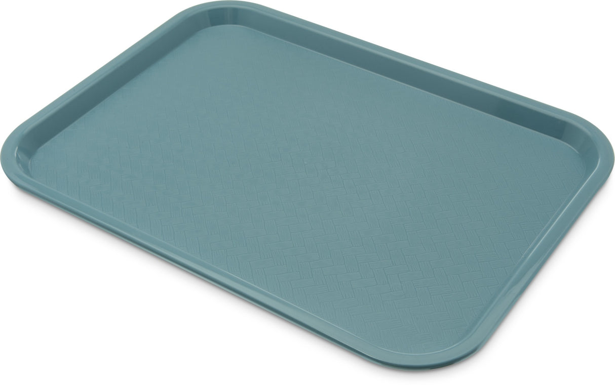 Carlisle CT121659 Cafe Polypropylene Fast Food Cafeteria Tray 12" x 16" - Slate Blue - 24/Case