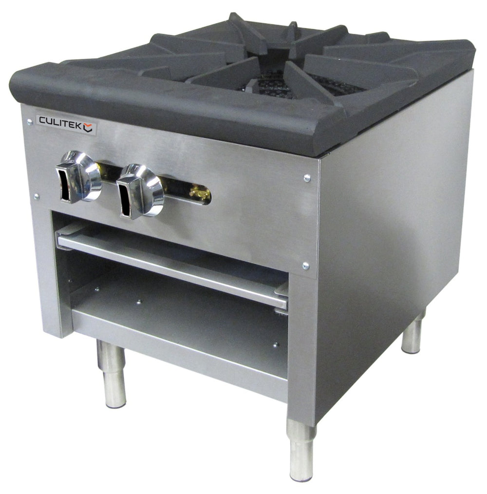 Culitek CULCTSP1NG SS-Series Natural Gas Stock Pot Range w/ 1 Burner 18" - 80,000 BTU