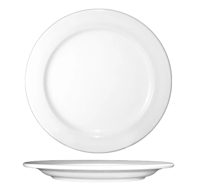 International Tableware DO-7 7 1/8" Round Dover Plate - Porcelain, European White
