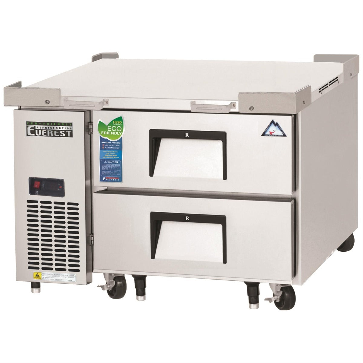 Everest Refrigeration ECB36D2 1-Section 2 Drawer Refrigerated Chef Base 36" - 115V