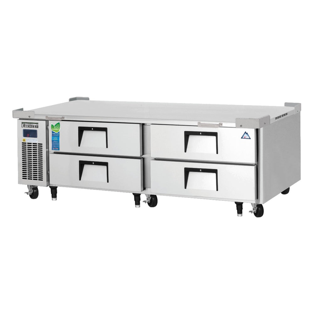 Everest Refrigeration ECB82D4 2-Section 4 Drawer Refrigerated Chef Base 82" - 115V