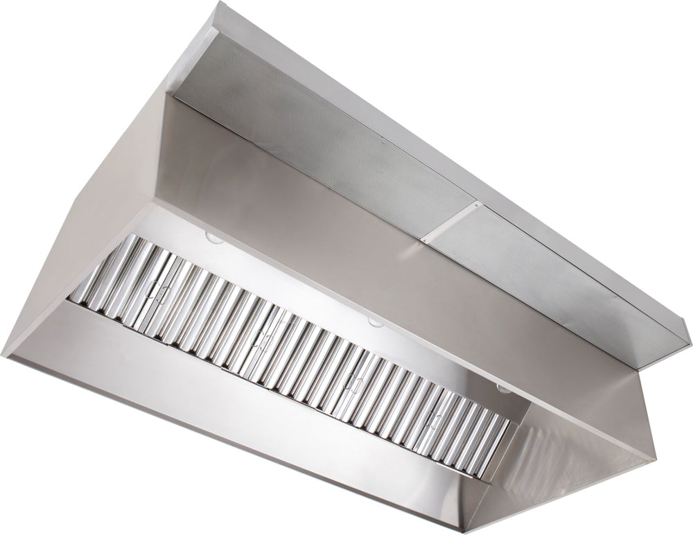 EconAir ECONVH14-PFF KIT 14' Canopy Vent Hood with Plenum, Exhaust Fan, and Make-up Air Fan