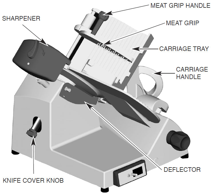 Hobart Centerline EDGE12-11 Edge Series Medium Duty Manual Meat Slicer 12" - 120v, 1/2 hp