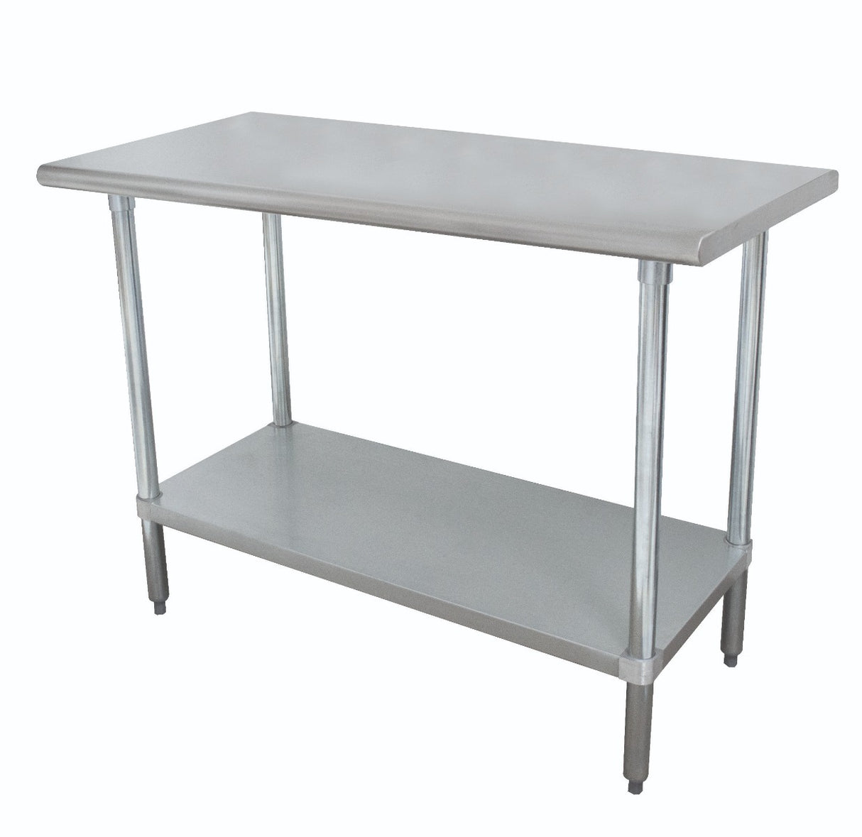 Advance Tabco ELAG-242-X Special Value Stainless Steel Work Table with Adjustable Galvanized Undershelf and Legs 24" x 24"
