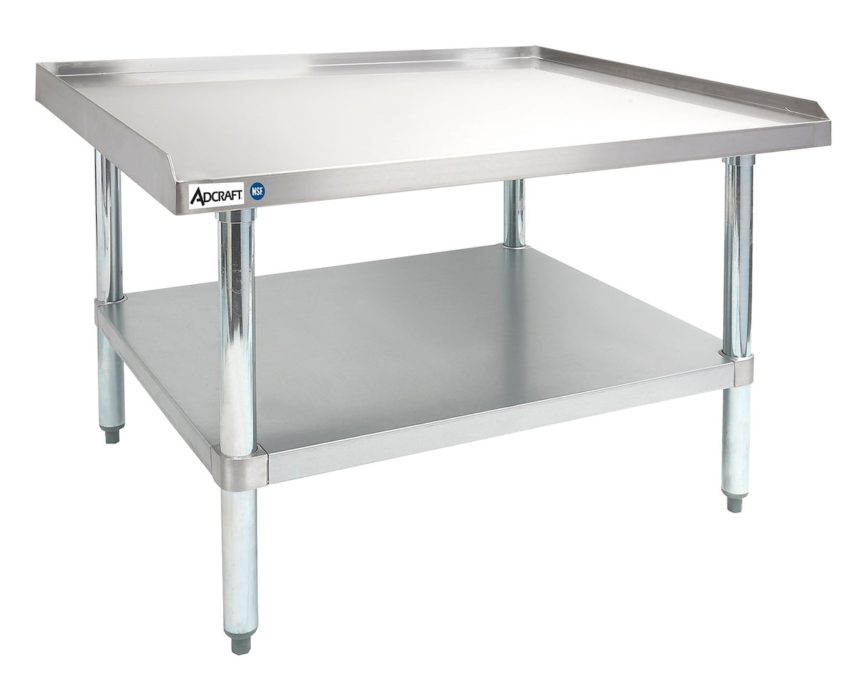 Adcraft ES-3060 Stainless Steel Equipment Stand with Adjustable Galvanized Undershelf and Legs 30" x 60" x 24"H