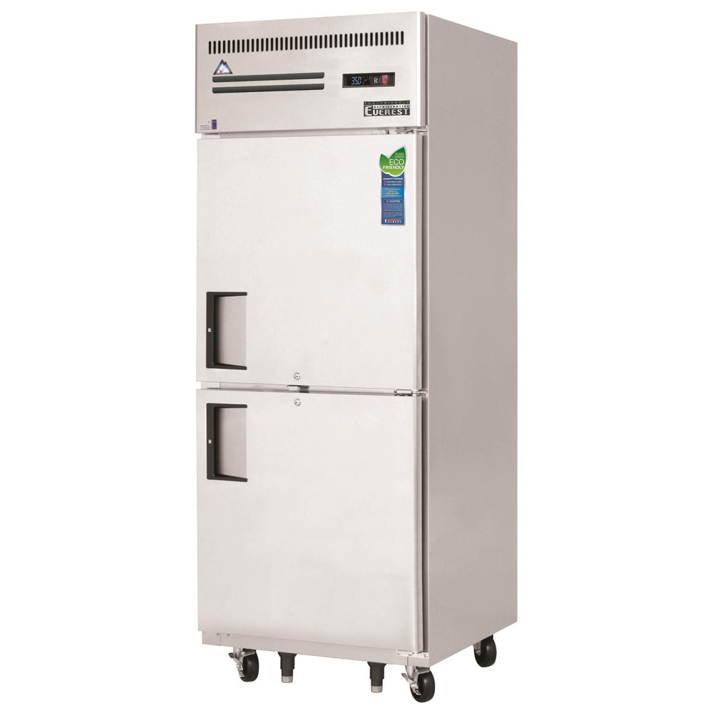Everest Refrigeration ESRH2 1-Section 2 Half Solid Door Reach-In Refrigerator 30" - 115V