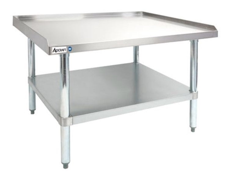 Culitek ESS-3060 Stainless Steel Equipment Stand with Adjustable Stainless Steel Undershelf and Legs 60"W x 30"D x 24"H