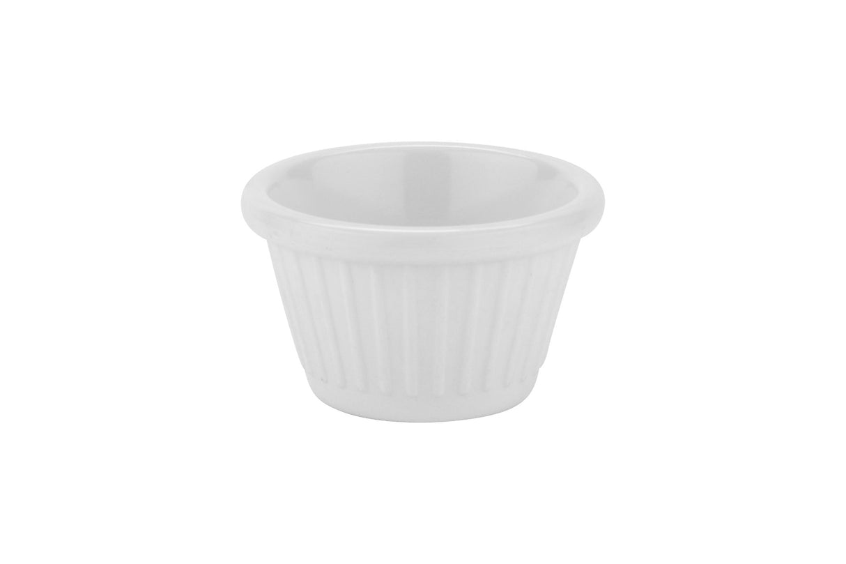 GET F-615-W Melamine Fluted Ramekin 1-1/2 oz. - White - 48/Case