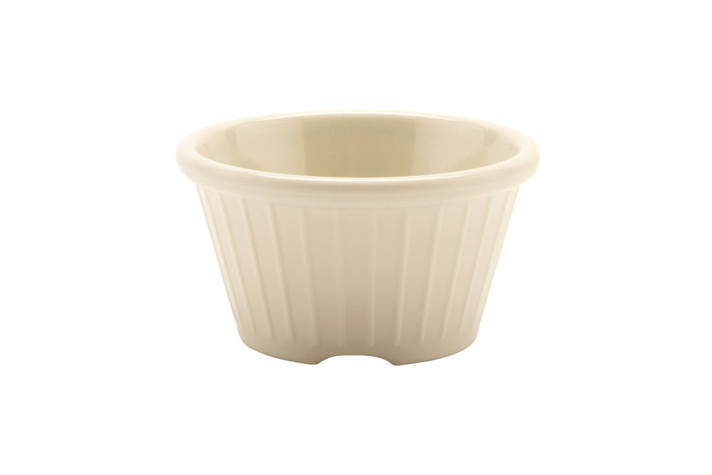 GET F-645-IV Melamine Fluted Ramekin 4 oz. - Ivory - 48/Case