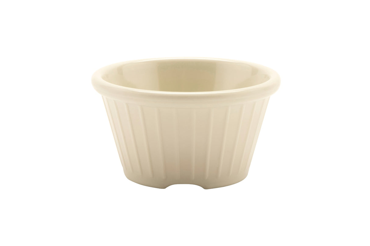 GET F-645-IV Melamine Fluted Ramekin 4 oz. - Ivory - 48/Case