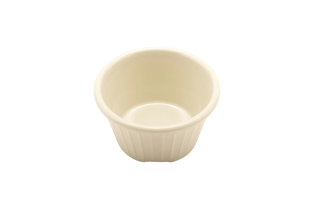 GET F-645-IV Melamine Fluted Ramekin 4 oz. - Ivory - 48/Case