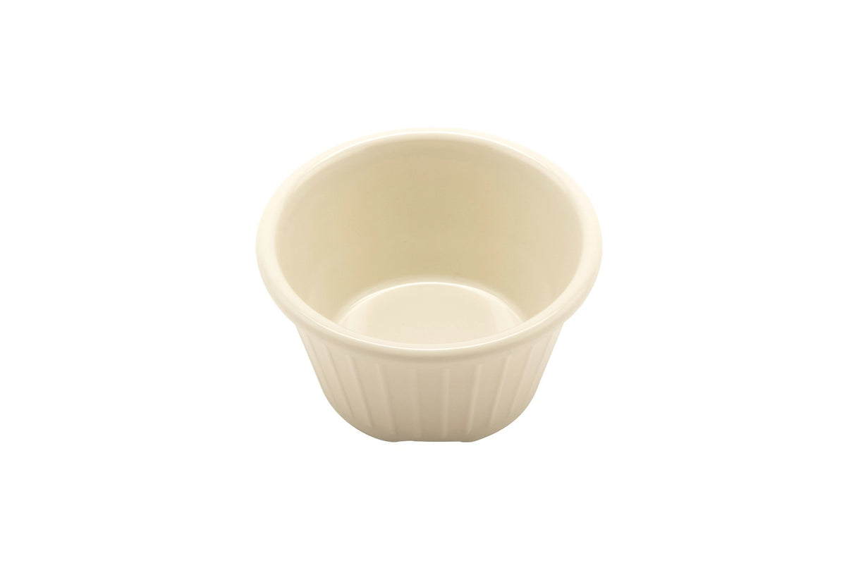 GET F-645-IV Melamine Fluted Ramekin 4 oz. - Ivory - 48/Case