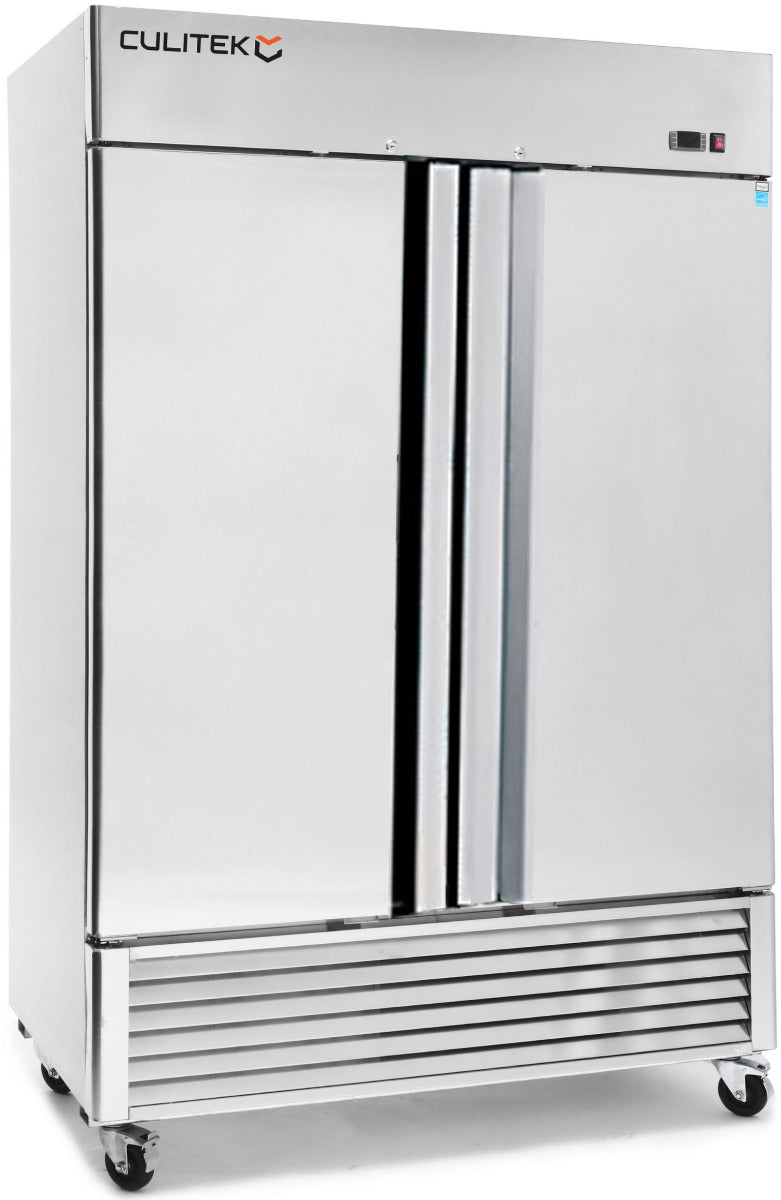 Culitek F2SS HD-Series 2-Section 2 Solid Swing Door Reach-In Freezer 54" - 44.8 cu. ft. - 115v