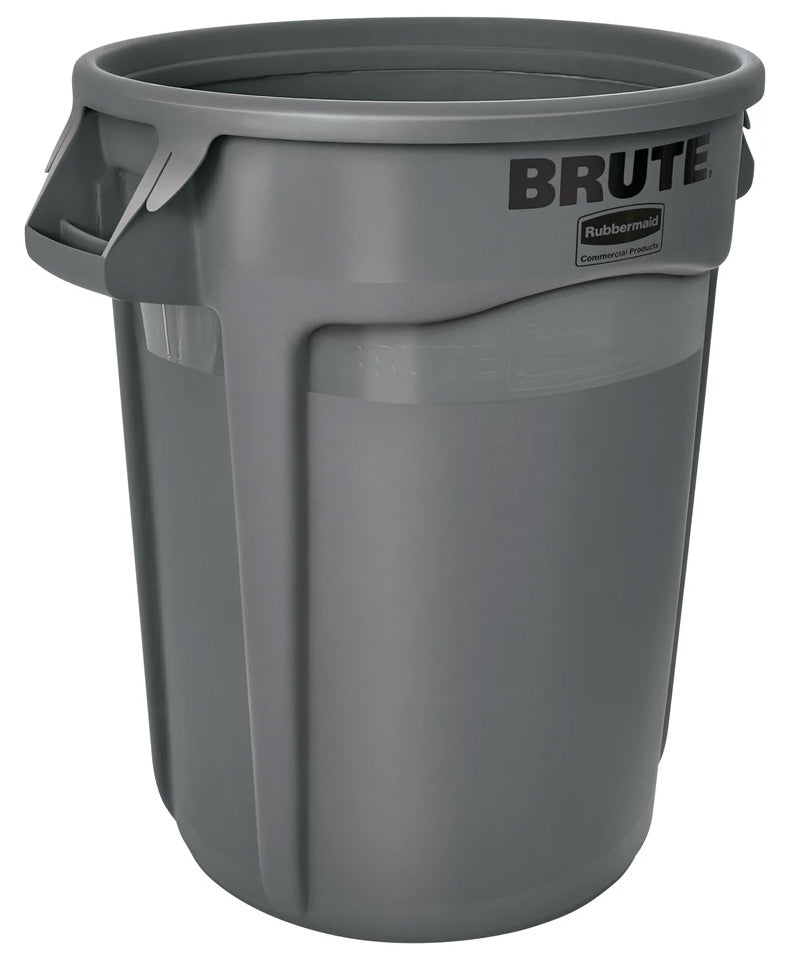 Rubbermaid FG263200GRAY Vented BRUTE Round Container 32 Gal. - Gray