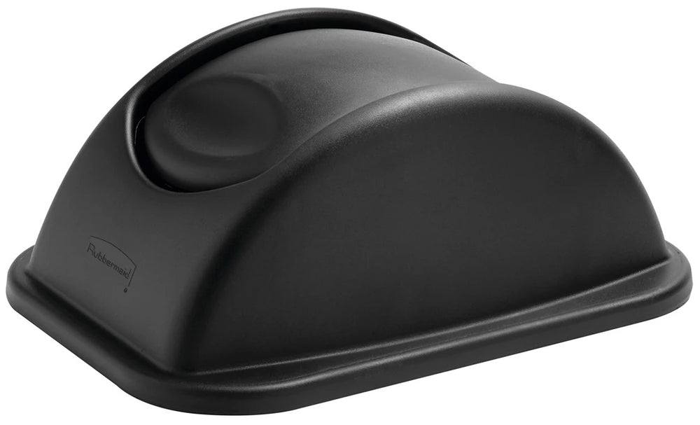 Rubbermaid FG306600BLA Untouchable Swing-Top Dome Lid for for 28 Qt. (7 Gal.) Wastebasket - Black