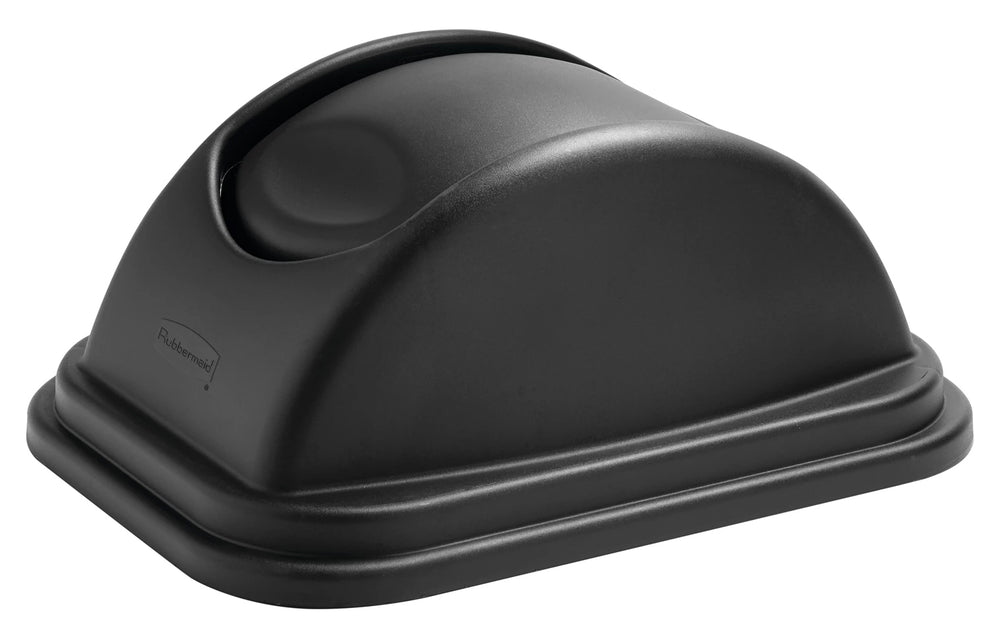 Rubbermaid FG306700BLA Untouchable Swing-Top Dome Lid for 41.3 Qt. / 10-1/4-Gallon Wastebasket - Black