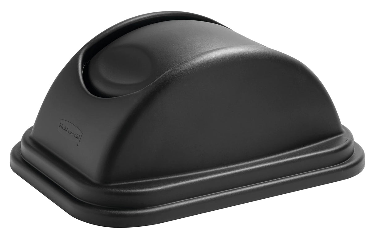Rubbermaid FG306700BLA Untouchable Swing-Top Dome Lid for 41.3 Qt. / 10-1/4-Gallon Wastebasket - Black