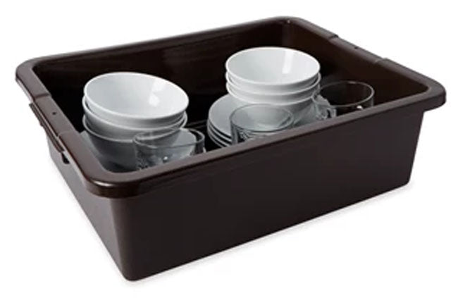 Rubbermaid FG335192BRN Bus / Utility Box 21-1/2" x 17" x 7" - Brown