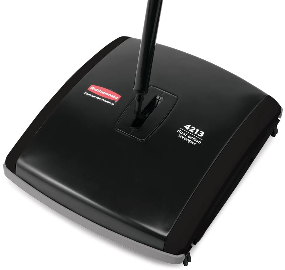 Rubbermaid FG421388BLA Executive Series Dual Action Mechanical Floor/Carpet Sweeper 7-1/2" - Black