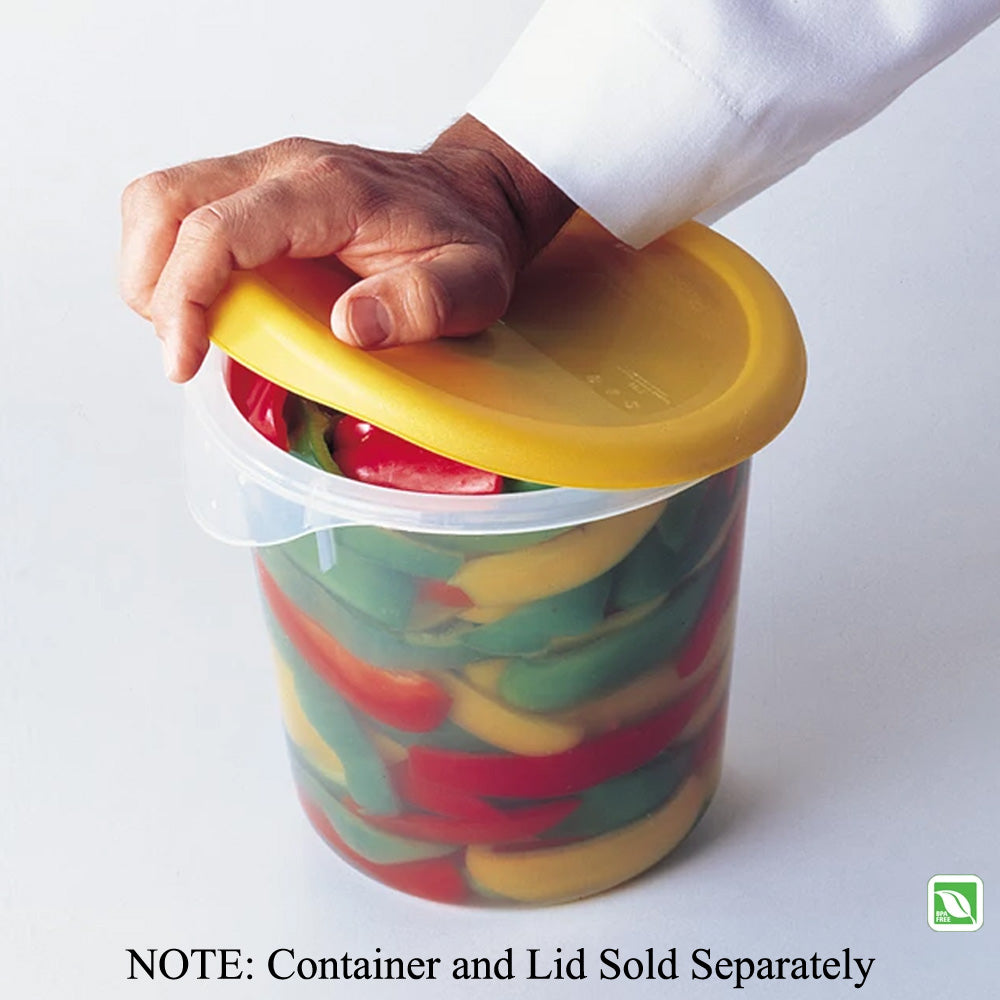 Rubbermaid FG572100WHT Polyethylene Round Food Storage Container 4 qt. - White