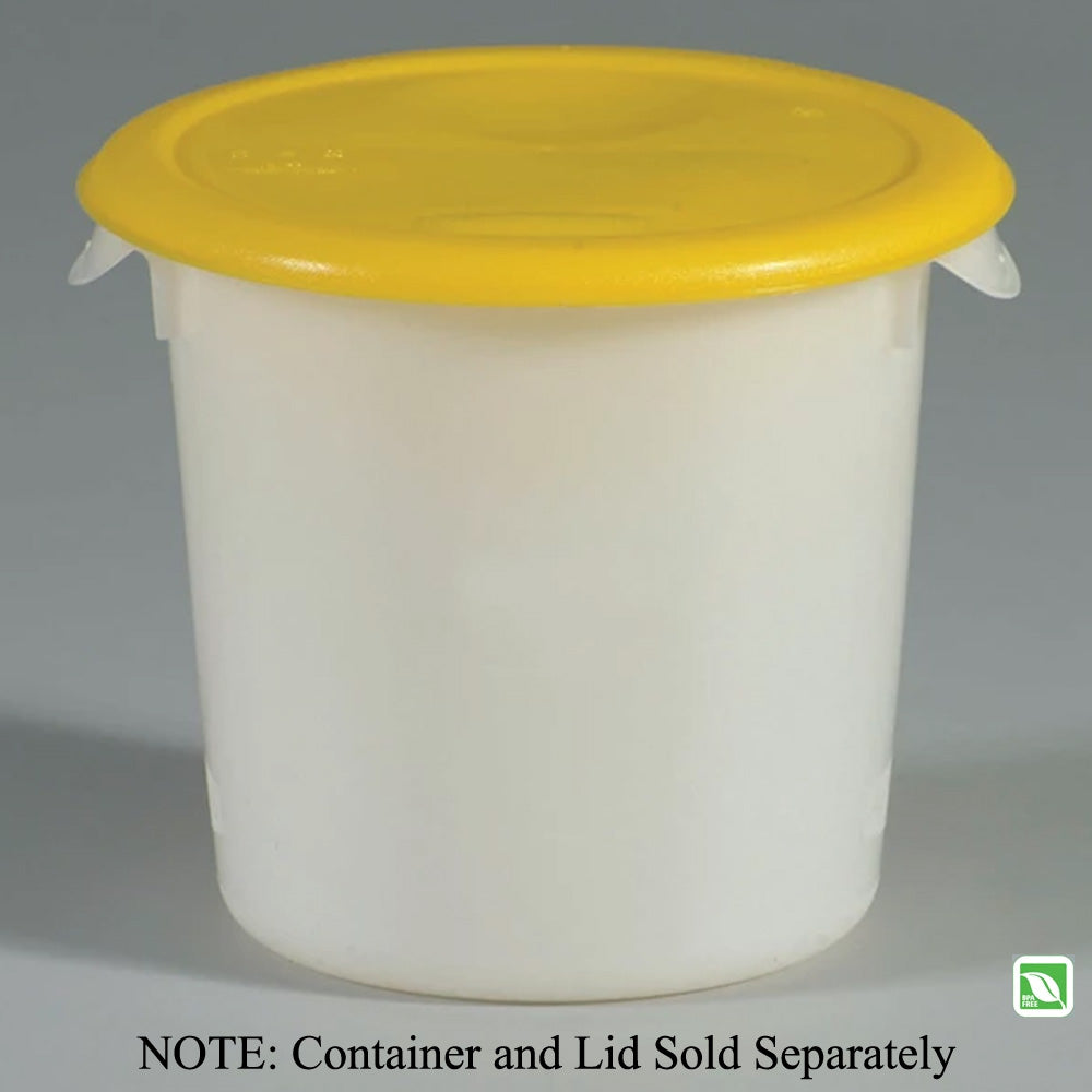 Rubbermaid FG572100WHT Polyethylene Round Food Storage Container 4 qt. - White